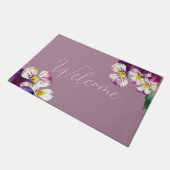 Paillasson Violettes d'aquarelle romantique (Incliné)