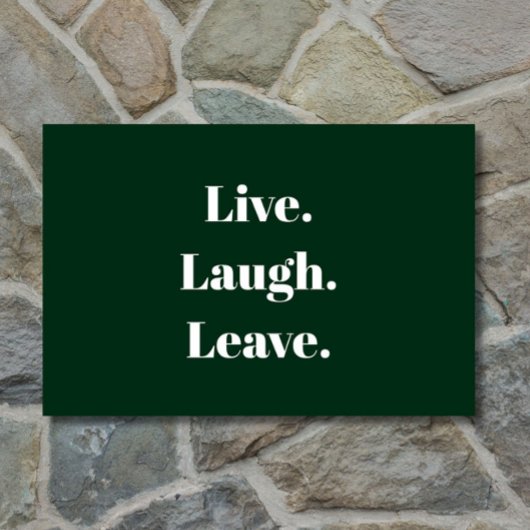 Paillasson "Vis ! Rire. Pars." Introvert Antisocial Funny
