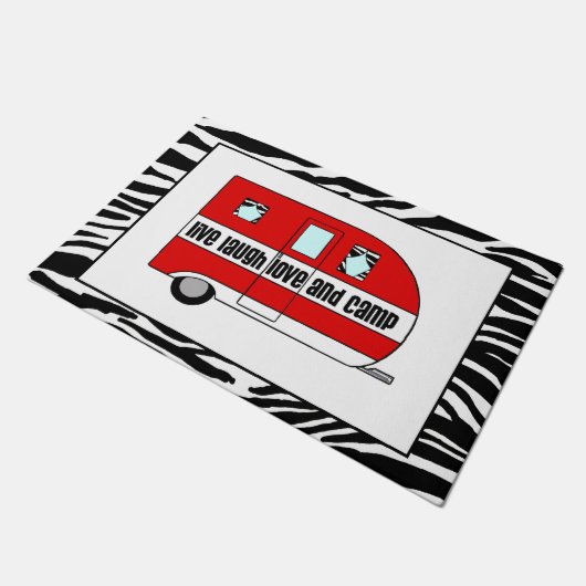 Paillasson "Vis, ris, aime et camp" (Incliné)