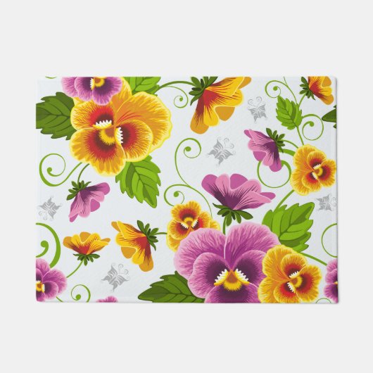 Paillasson Vivid fleurs de pansement (Devant)