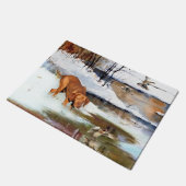 Paillasson Vizsla hongroise, canards de chasse en hiver (Incliné)