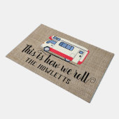 Paillasson Voici comment nous roulons RV Camper véhicule récr (Incliné)