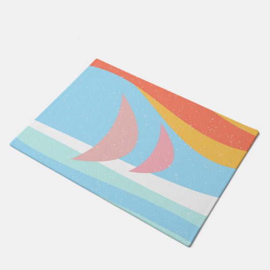 Paillasson Voile Abstrait Pastel Design (Incliné)