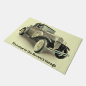Paillasson Voiture Vintage - Ajouter un nom - (Incliné)