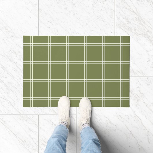 Paillasson Volet vert et blanc olive - Vérification (Intérieur)
