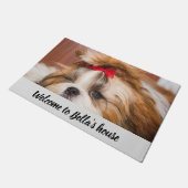 Paillasson Votre chiot chien animal de compagnie photo nom de (Incliné)