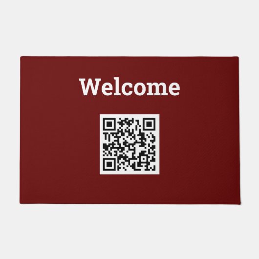 Paillasson Votre code QR plus Bienvenue sur (Devant)