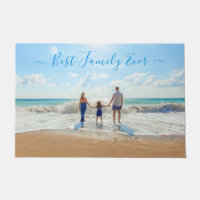 Votre Famille Photo Doormat Texte - Meilleure fami