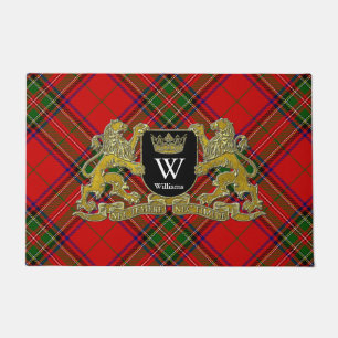 Paillasson Votre manteau des bras monogramme et tartan