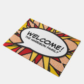 Paillasson Votre message d'accueil Voix Buble Fun Retro (Incliné)