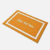 Paillasson Votre texte ici Script mat moderne orange (Incliné)