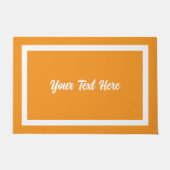Paillasson Votre texte ici Script mat moderne orange (Devant)