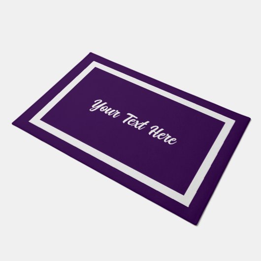 Paillasson Votre texte ici Script mat moderne violet (Incliné)