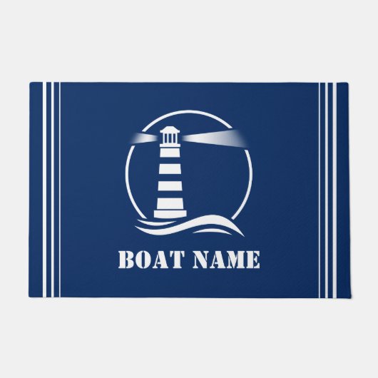 Paillasson Vous Bateau ou Nom Classic Phare Nautique (Devant)