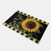 Paillasson Vous Êtes Mon Sunshine Sunflower Mat, Sunflower Re (Incliné)