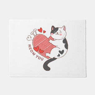 Paillasson Vous êtes un joli chat pour la Saint-Valentin