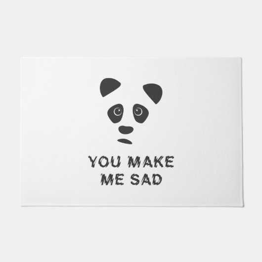 Paillasson Vous me rendez triste. Panda triste. (Devant)