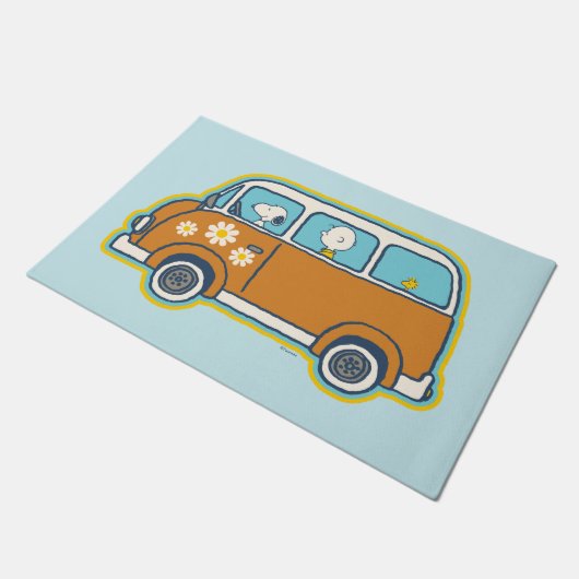Paillasson Voyage sur route | Peanuts Road Trip Van (Incliné)