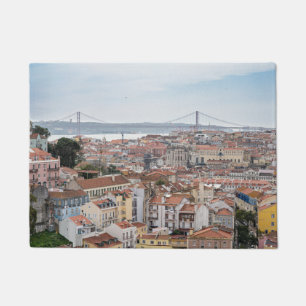 Paillasson Vue sur la vieille ville de Lisbonne et le pont du