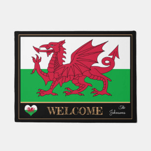 Paillasson Wales Emblem, Gallois Flag mats Cymru /sport Bienv