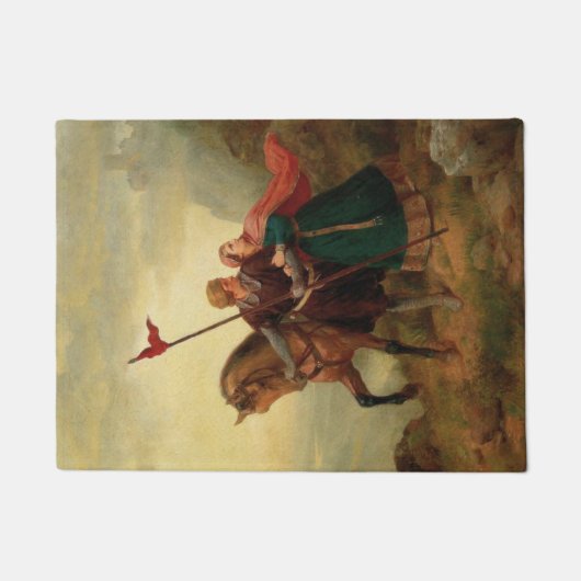 Paillasson Walther et Hildegund fuient avec leur cheval (Devant)