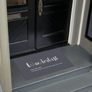 Paillasson Wanderlust définition blanc gris bleu couleur