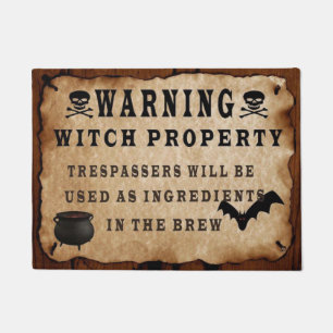 Paillasson Warning Witch, propriété