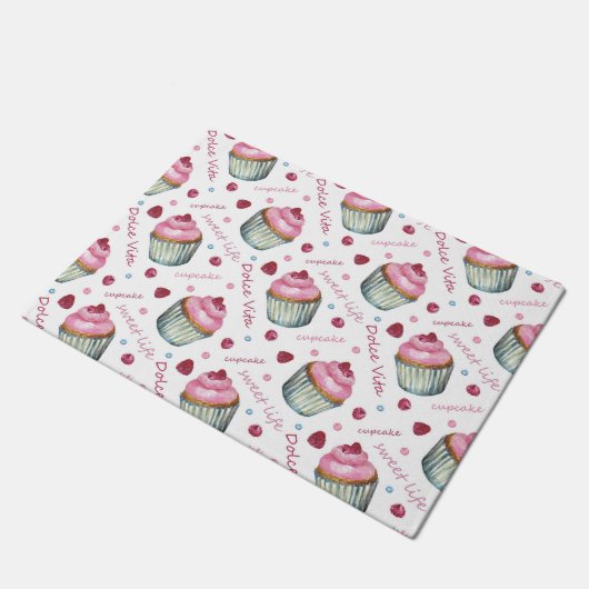 Paillasson Watercolor cupcakes (Incliné)