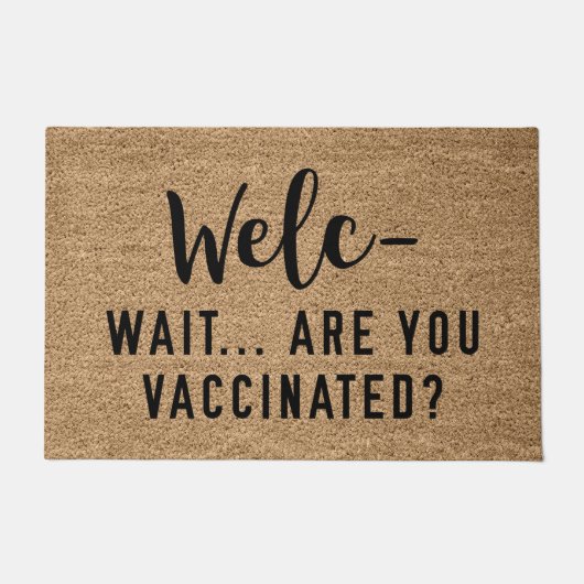 Paillasson Welc Êtes-Vous Vacciné ? (Devant)