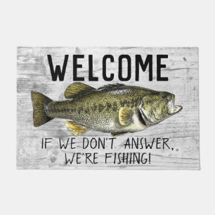 Paillasson Welcome Bass Fishing Funny Cottage Famille