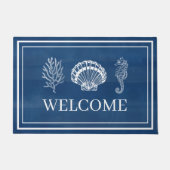 Paillasson Welcome Beach House Coral Shell Seahorse (Devant)