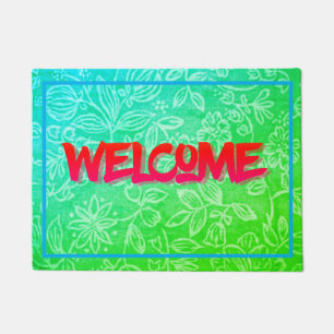 Paillasson Welcome Island Green Tropical
