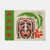 Paillasson Welcome Mat, Tiki Bar. modifier le texte Doormat (Devant)