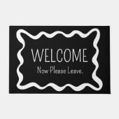 Paillasson Welcome Now Please Leave Funny Introvert (Devant)
