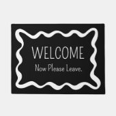 Paillasson Welcome Now Please Leave Funny Introvert (Devant)