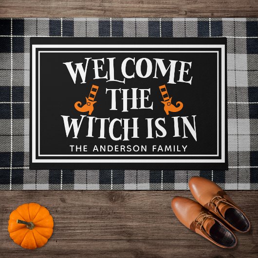 Paillasson "Welcome, The Witch Is In" Funny Halloween