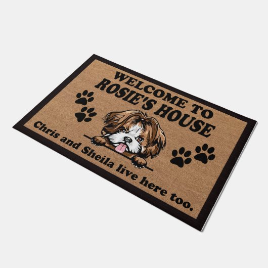 Paillasson  Welcome To Our Home Custom Dog Doormat (Incliné)