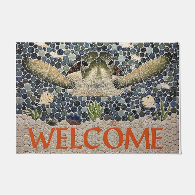 Paillasson Welcome Turtle Doormat, Cute Turtle (Devant)