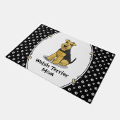 Paillasson Welsh Terrier Maman mignonne Chien Maman (Incliné)