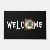 Paillasson Werewolf Greyback Pleine lune rouge Halloween Entr (Devant)