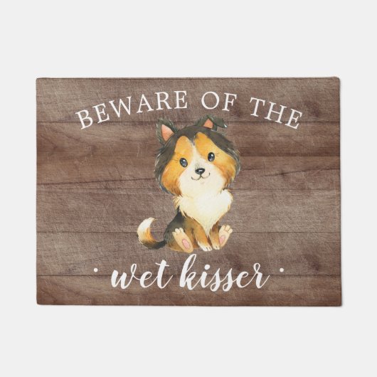 Paillasson Wet Kisser Rough Collie Door Mat (Devant)