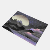 Paillasson Whimsical Moon and Mountains Abstract Art (Incliné)