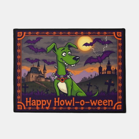 Paillasson Whippetstein Happy Howl-o-ween (Devant)