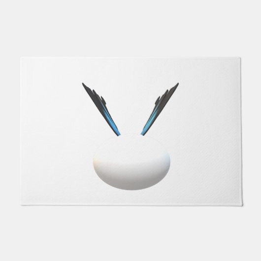 Paillasson White Globe less est plus design Art moderne (Devant)