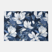 Paillasson White Magnolia Motif sur l'arrière - plan de minui (Devant)
