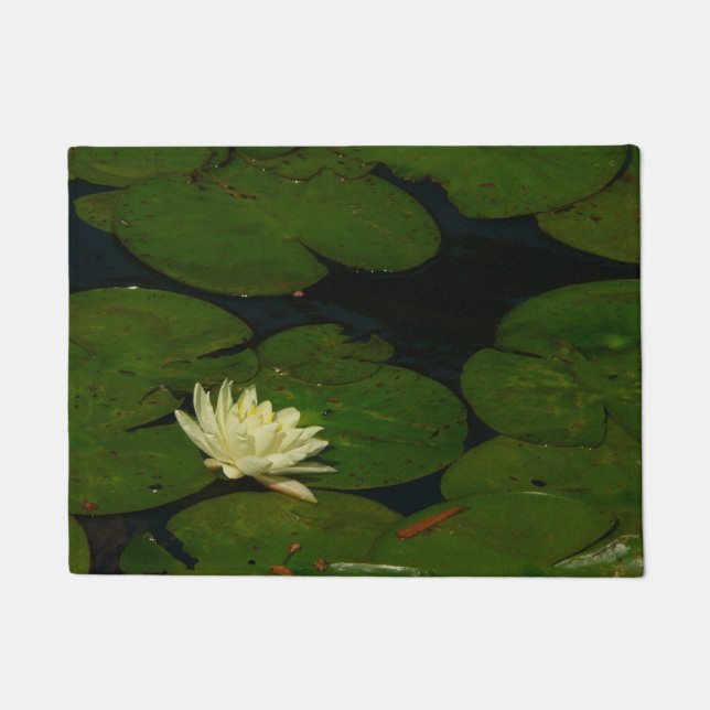 Paillasson White Waterlily I Peaceful (Devant)