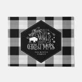 Paillasson Wild Wonderful Christmas Black Buffalo Plaid ID604 (Devant)