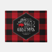 Paillasson Wild Wonderful Christmas Red Buffalo Plaid ID604 (Devant)