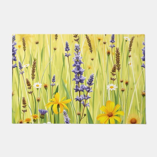 Paillasson Wildflower Meadow Summer Pattern (Devant)