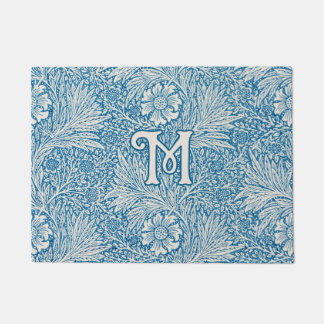 Paillasson William Morris Blue Marigold Monogramme
